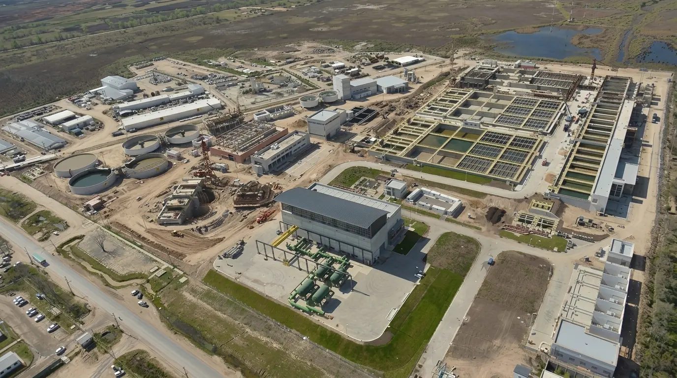 Vista aérea de una planta industrial en Argentina en el contexto de la crisis empresaria.